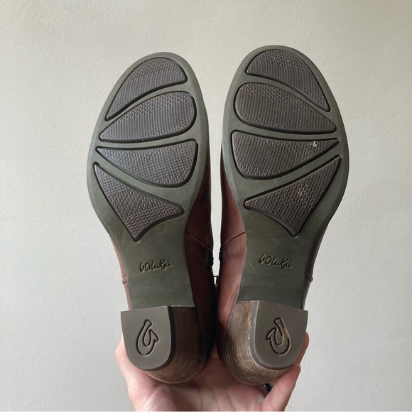 OluKai | Ho'Ohilu Women's Leather & Suede Studded Ankle Bootie in Friar Brown - Picture 5 of 9